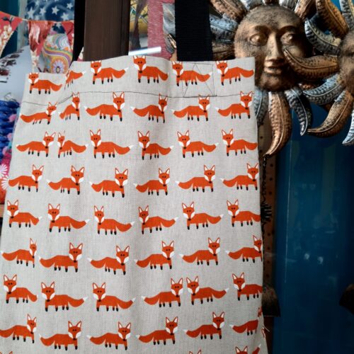 Bolso totebag exclusivo estampado zorros - Imagen 3
