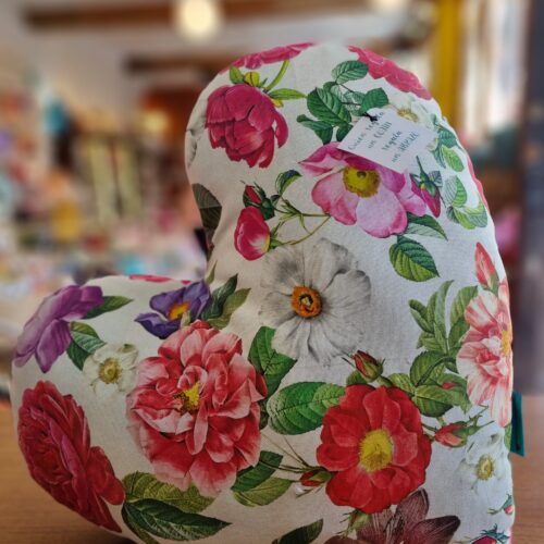 Cojín corazón flores de colores - Imagen 5